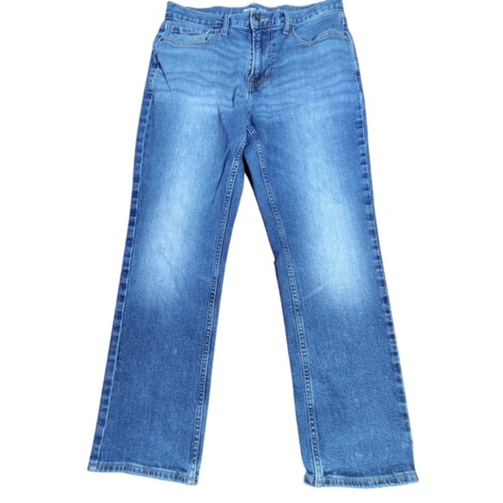 Old Navy Men Straight Built In Tough Built‎ In Flex Jeans Blue Wash Size 33x28